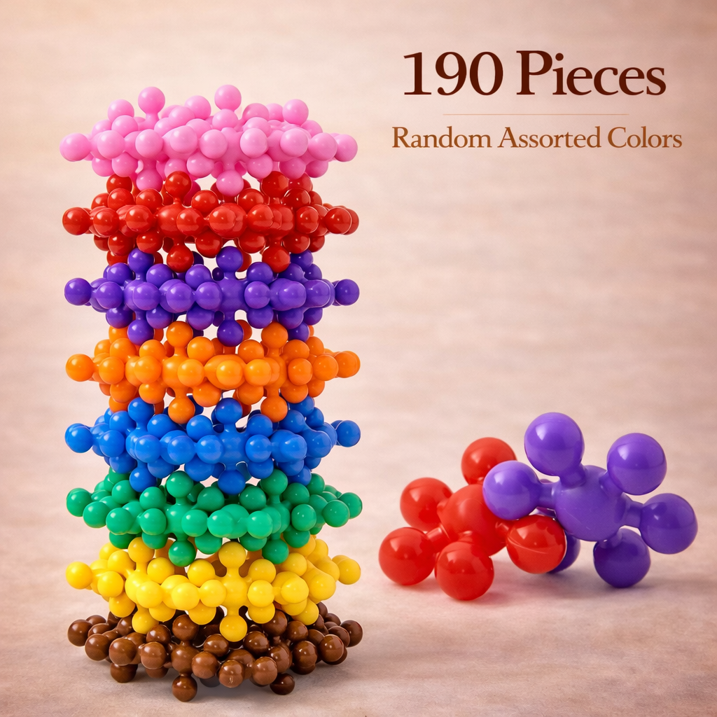 50–190 Piece Rotatable Snowflake Building Blocks – Creative DIY Educational Toy for Children